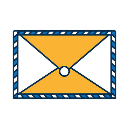 envelope icon over white background vector illustrationのイラスト素材
