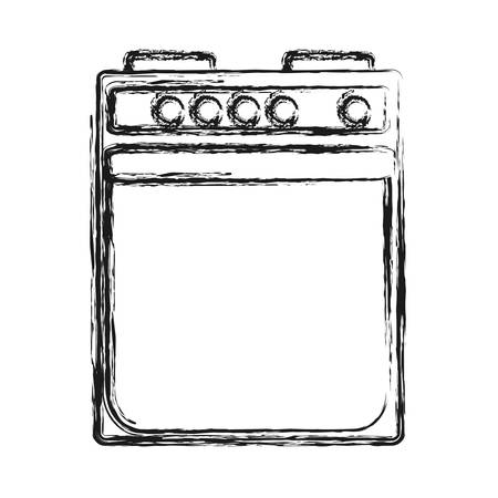 oven icon over white background vector illustrationのイラスト素材