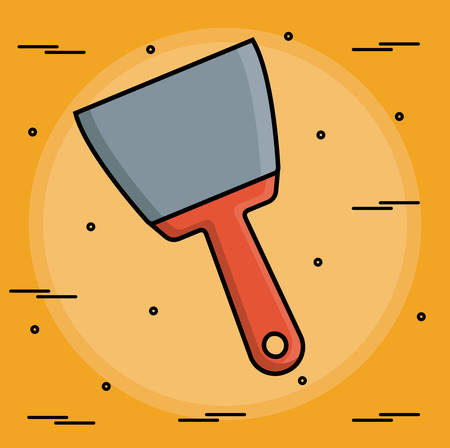 spatula icon over yellow background colorful design vector illustrationのイラスト素材