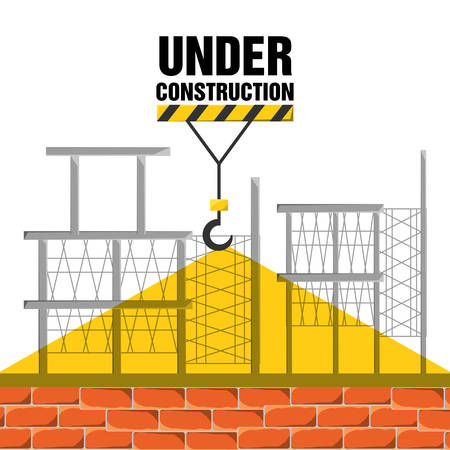 flat under construction concept vector illustration designのイラスト素材