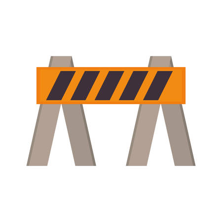 construction barrier icon over white background vector illustrationのイラスト素材
