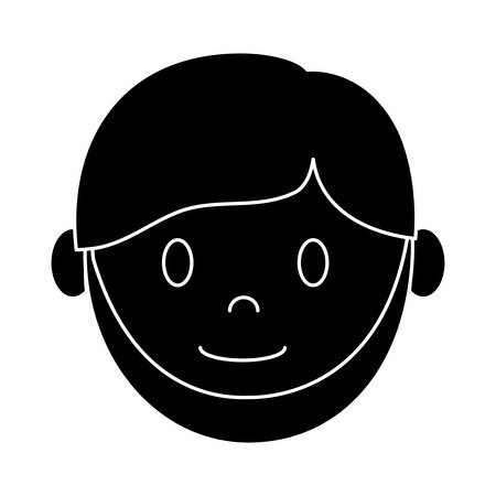 cartoon man with beard icon over white background vector illustrationのイラスト素材