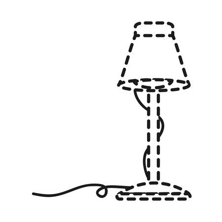 Desk lamp icon over white background vector illustrationのイラスト素材