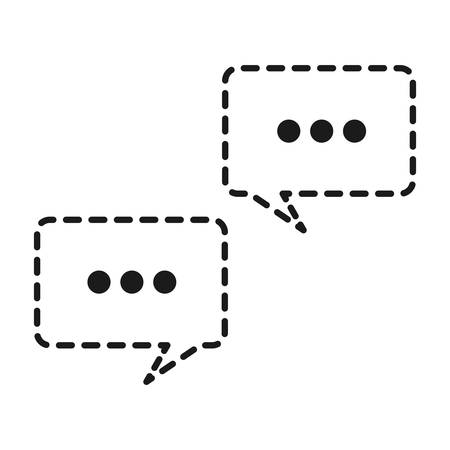 Speech bubbles icon over white background vector illustrationのイラスト素材