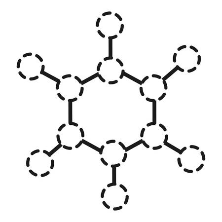 Chemical molecule icon over white background vector illustrationのイラスト素材