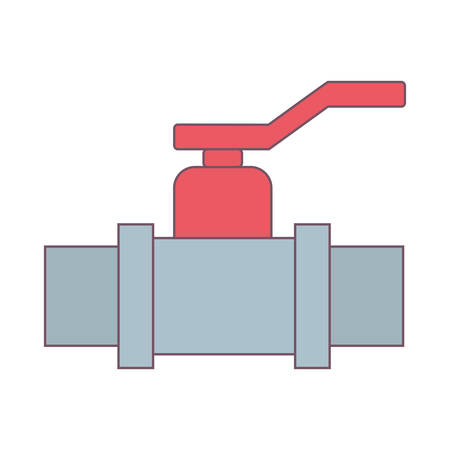 water pipe valve icon over white background vector illustrationのイラスト素材