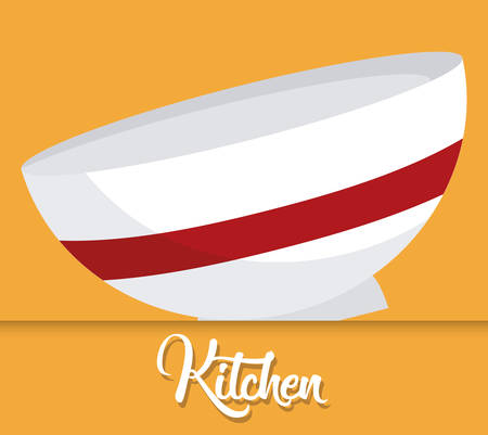 bowl icon over yellow background colorful design vector illustrationのイラスト素材
