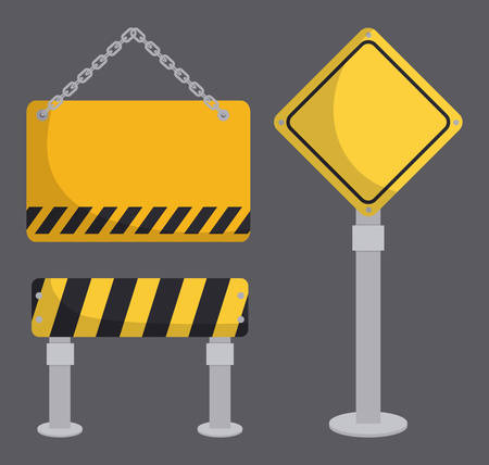 under construction related icons over gray background colorful design vector illustrationのイラスト素材