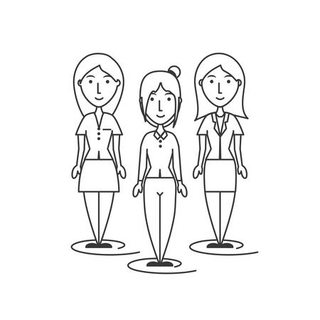 group businesswoman people working together vector illustrationのイラスト素材