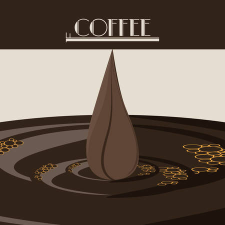 flat liquid hot coffee concept vector illustrationのイラスト素材