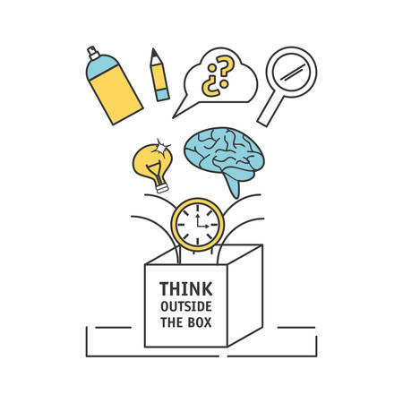 process ideas to creative imagination and innovation vector illustrationのイラスト素材