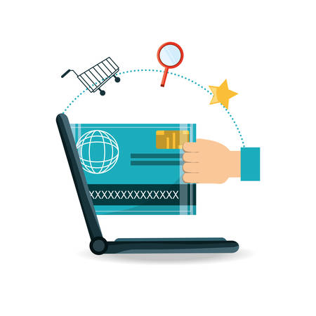 ecommerce online discount to business strategy vector illustrationのイラスト素材