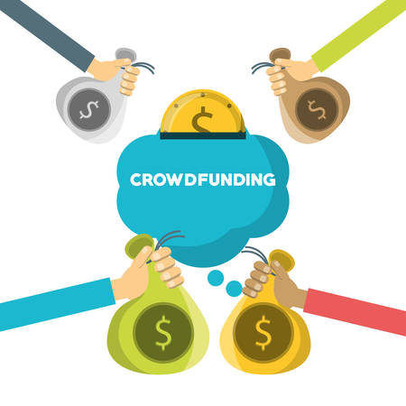 Hands with business project for company finance vector illustrationのイラスト素材