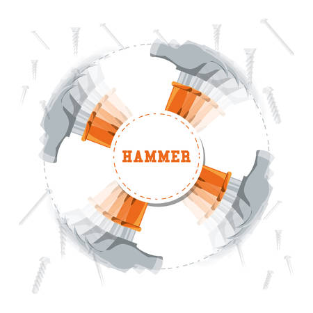 hammet tool to repair service vector illustrationのイラスト素材