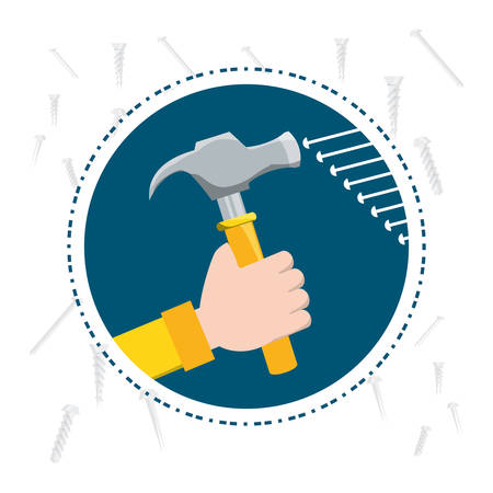hammer tool to repair service vector illustrationのイラスト素材