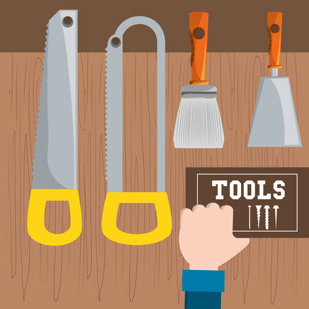 set equipment tool and repair service vector illustrationのイラスト素材