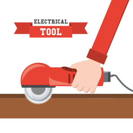 circular saw tool to repair service vector illustrationのイラスト素材