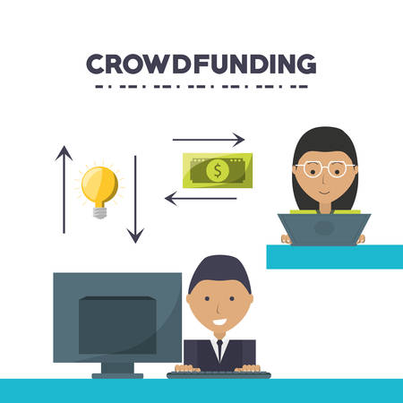 people project to financial business support vector illustrationのイラスト素材