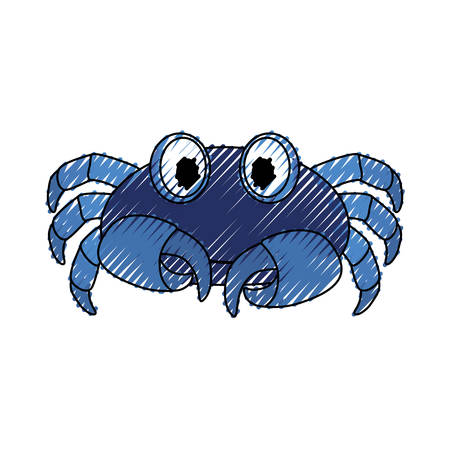 Cute crab cartoon icon vector illustration graphic designのイラスト素材