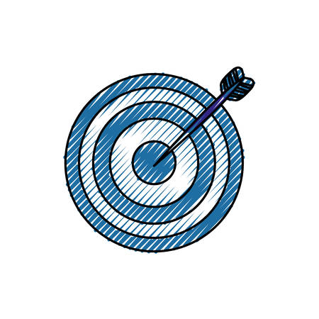 Target dartboard symbol icon vector illustration graphic designのイラスト素材