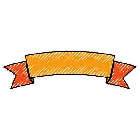 Ribbon banner symbol icon vector illustration graphic designのイラスト素材