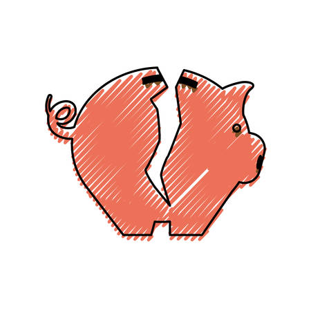 Piggy saving money icon vector illustration graphic designのイラスト素材