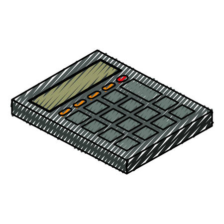 Calculator math device icon vector illustration graphic designのイラスト素材