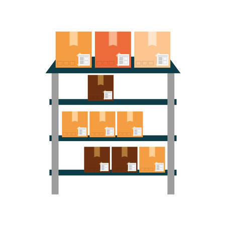 metallic shelf isolated icon vector illustration graphic designのイラスト素材