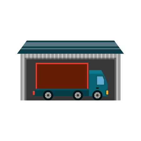 Delivery truck vehicle icon vector illustration graphic designのイラスト素材