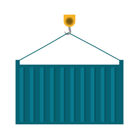 Container on crane icon vector illustration graphic designのイラスト素材