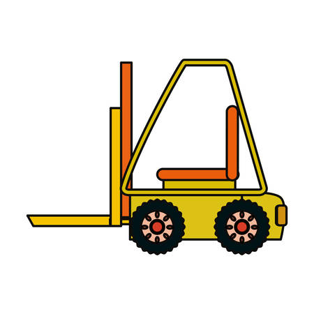 Forklift cargo vehicle icon vector illustration graphic designのイラスト素材