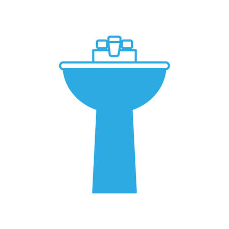 bath sink icon over white background vector illustrationのイラスト素材