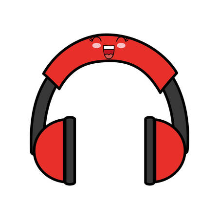 headphones icon over white background vector illustrationのイラスト素材