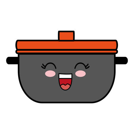 cooking pot icon over white background vector illustrationのイラスト素材