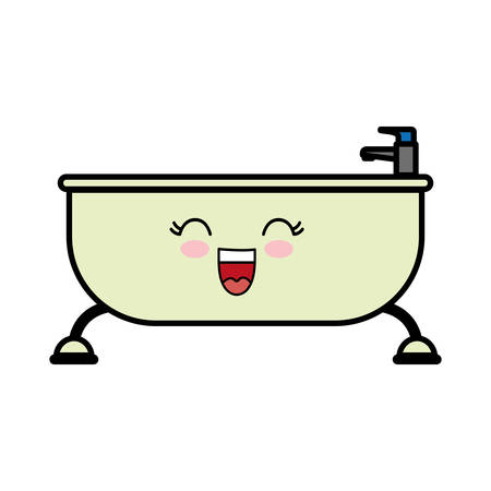bathtub icon over white background vector illustrationのイラスト素材
