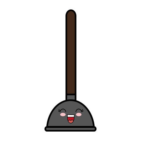 plunger icon over white background vector illustrationのイラスト素材