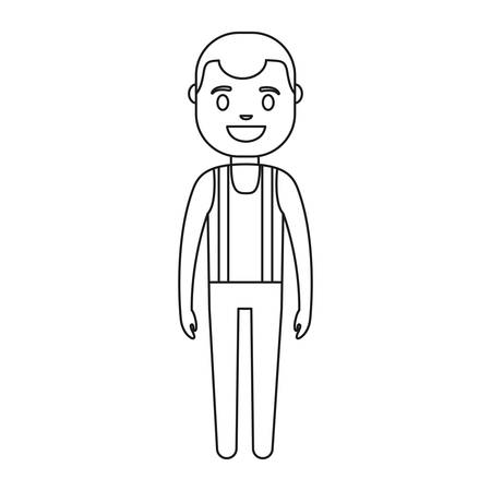 cartoon builder icon over white background vector illustrationのイラスト素材