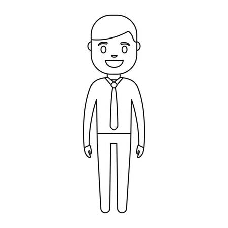 cartoon businessman icon over white background vector illustrationのイラスト素材