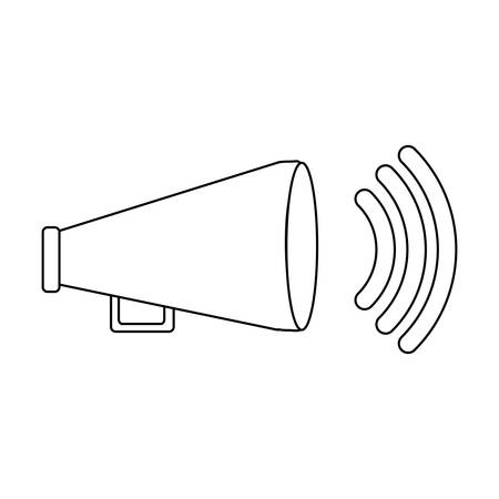 Megaphone icon over white background vector illustrationのイラスト素材