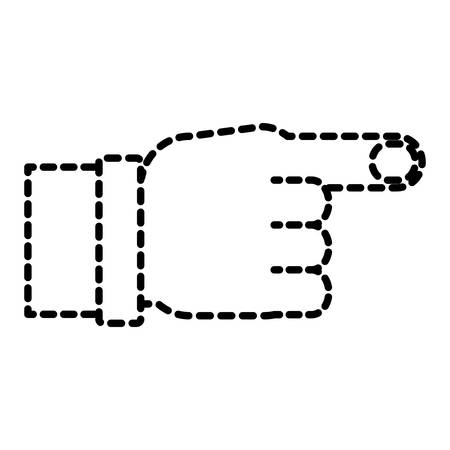 hand pointing icon over white background vector illustrationのイラスト素材