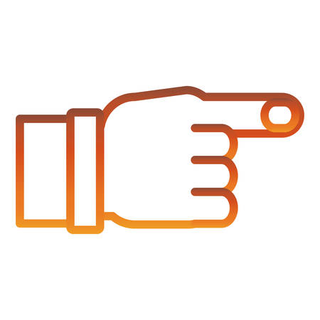 hand pointing icon over white background vector illustrationのイラスト素材