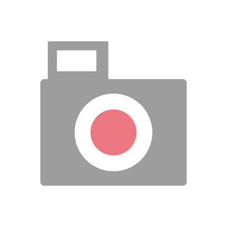 Camera icon over white background.のイラスト素材