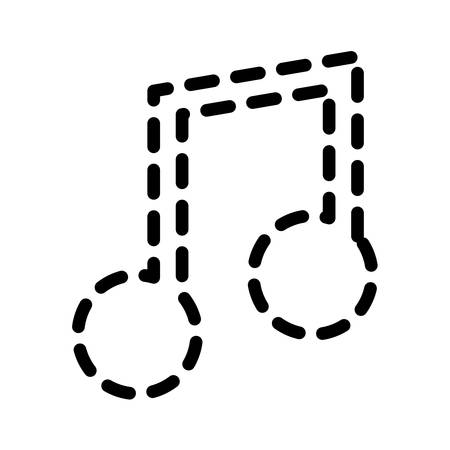 musical note icon over white background vector illustrationのイラスト素材