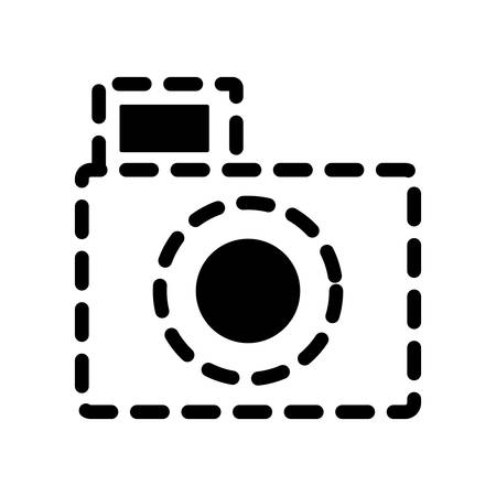 Photographic camera icon over white background vector illustrationのイラスト素材