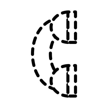 Phone icon over white background vector illustrationのイラスト素材