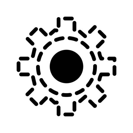 gear wheel icon over white background vector illustrationのイラスト素材