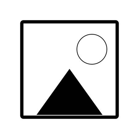 Picture icon over white background vector illustrationのイラスト素材