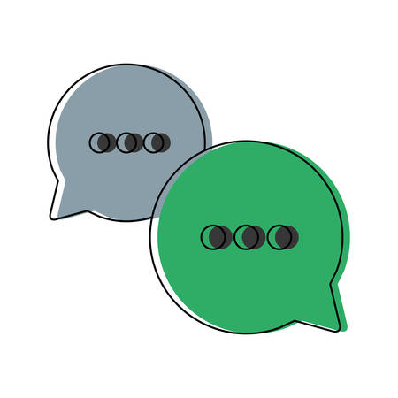 speech bubbles icon over white background vector illustrationのイラスト素材