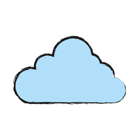 cloud icon over white background vector illustrationのイラスト素材