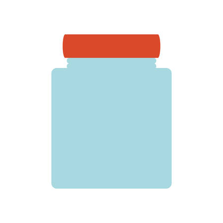 colorful glass canning jar over white background  vector illustrationのイラスト素材